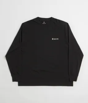 Snow Peak Soft Cotton Relaxed Logo Long Sleeve T-Shirt - Black Zumba Anti-pilling