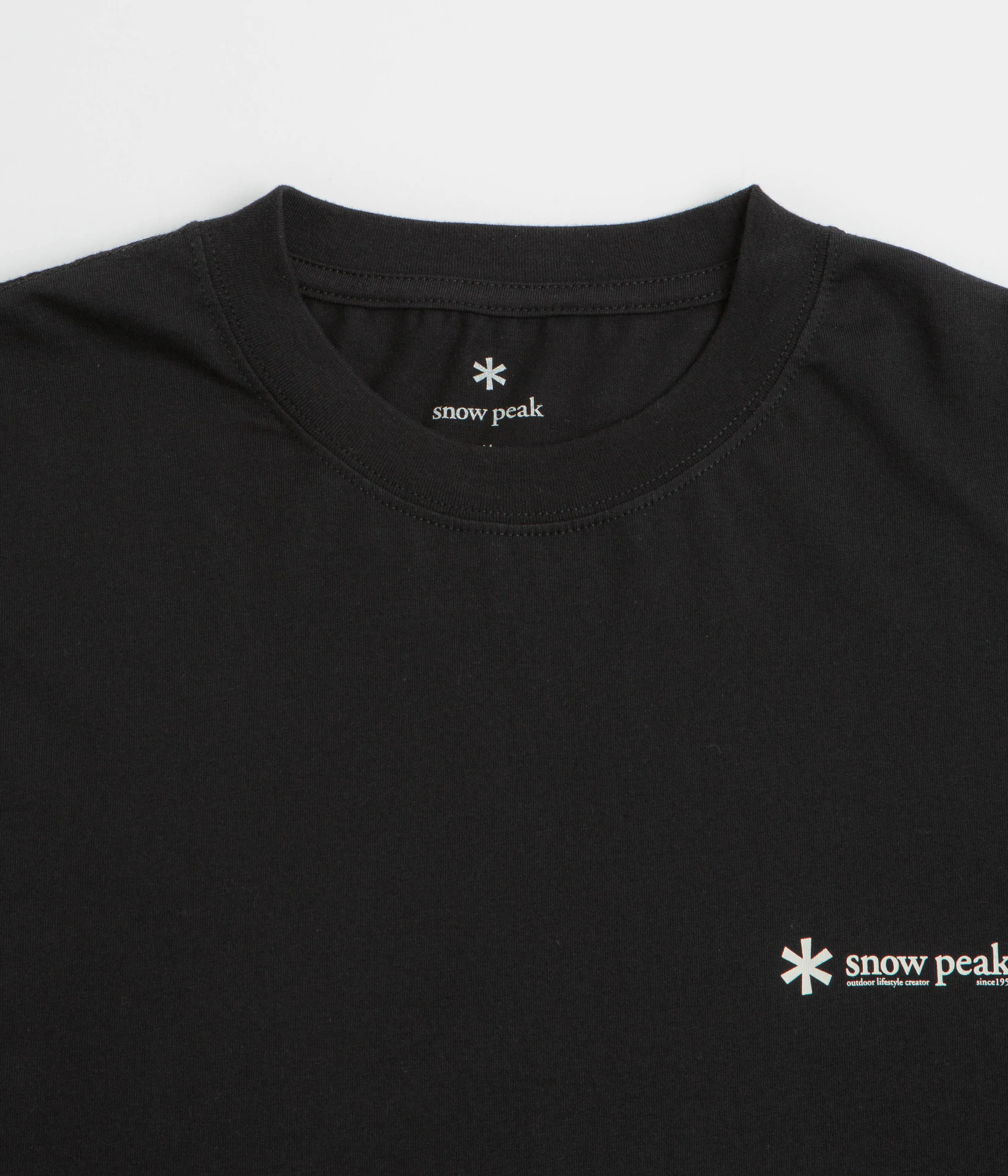 Snow Peak Soft Cotton Relaxed Logo Long Sleeve T-Shirt - Black hospital event