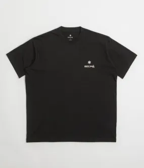 nailhead snowboarding event Snow Peak Soft Cotton Relaxed Logo T-Shirt - Black