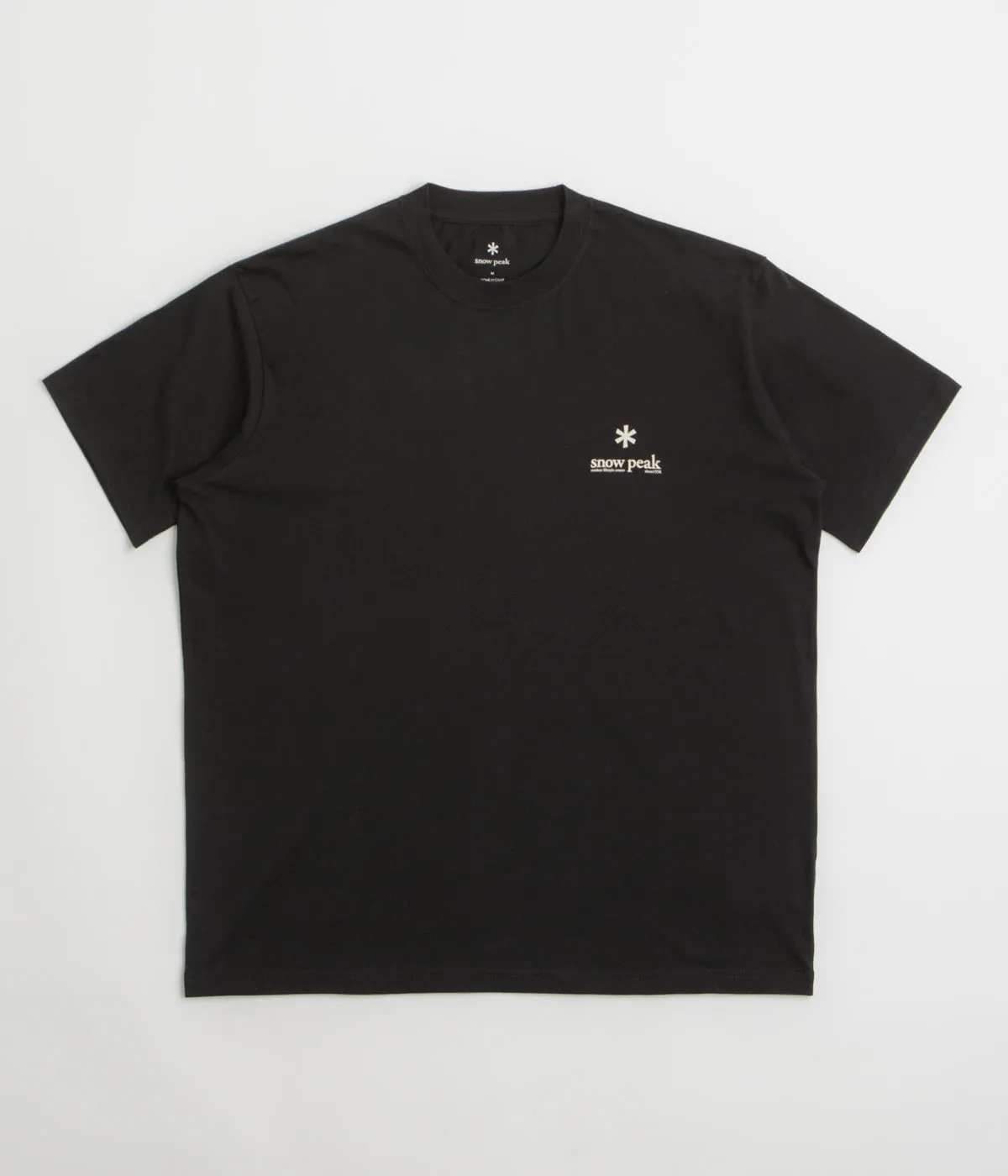 nailhead snowboarding event Snow Peak Soft Cotton Relaxed Logo T-Shirt - Black