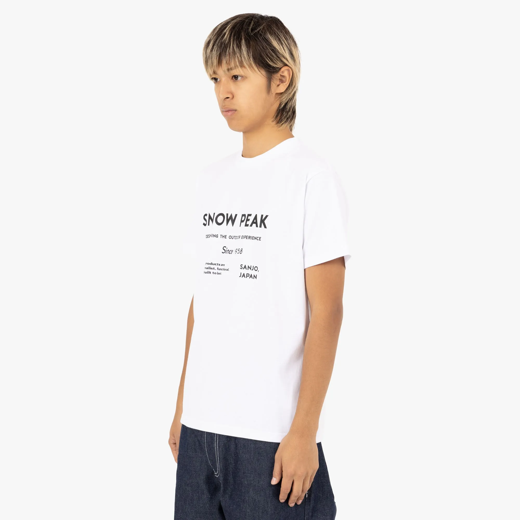 Snow Peak SP Typography T-Shirt / White hunting event skating event