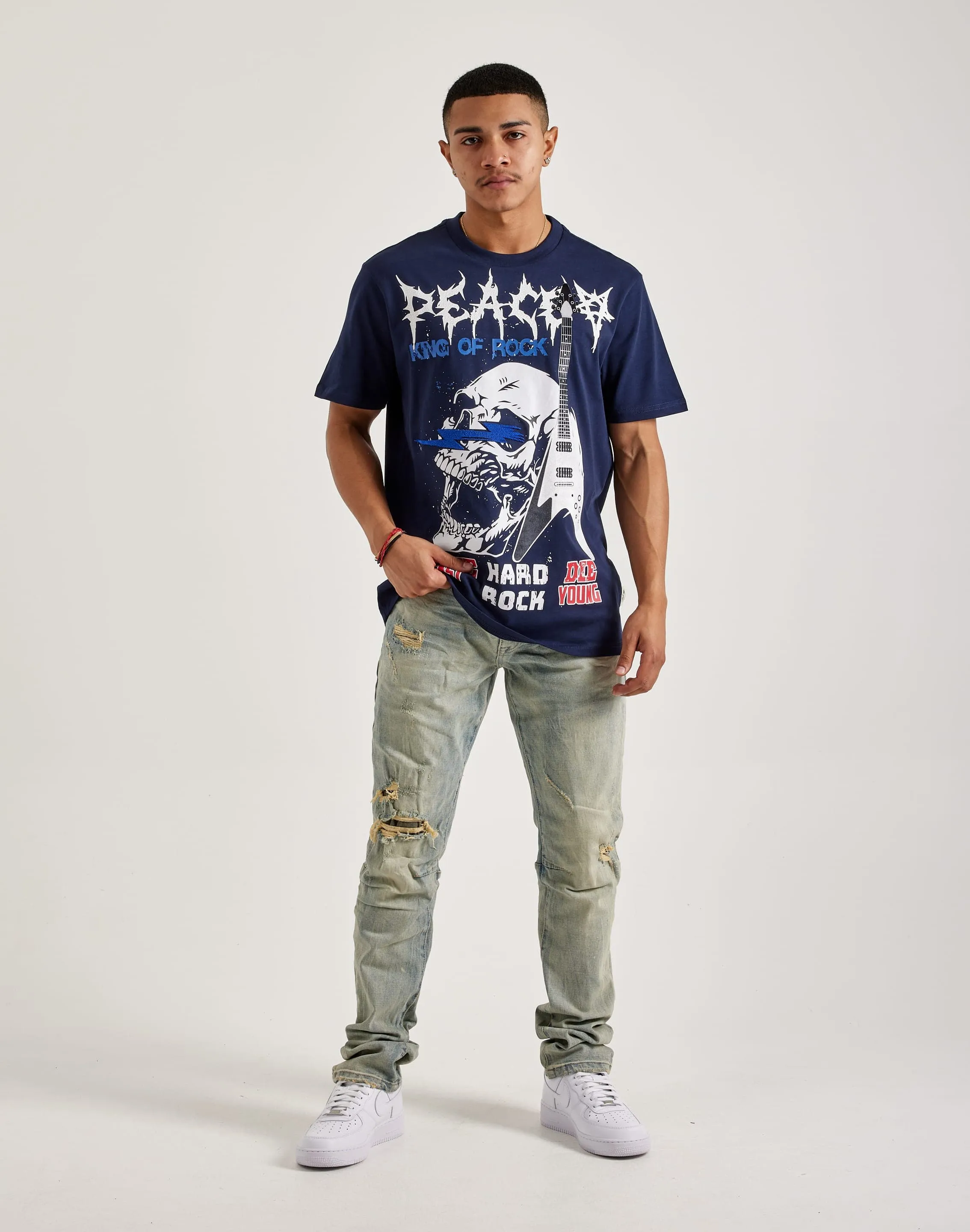 Smoke Rise Rip & Repair Slim Denim Jeans EcoDye Process