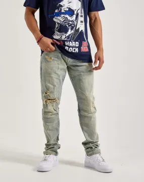 Smoke Rise Rip & Repair Slim Denim Jeans Design Edge Self Love