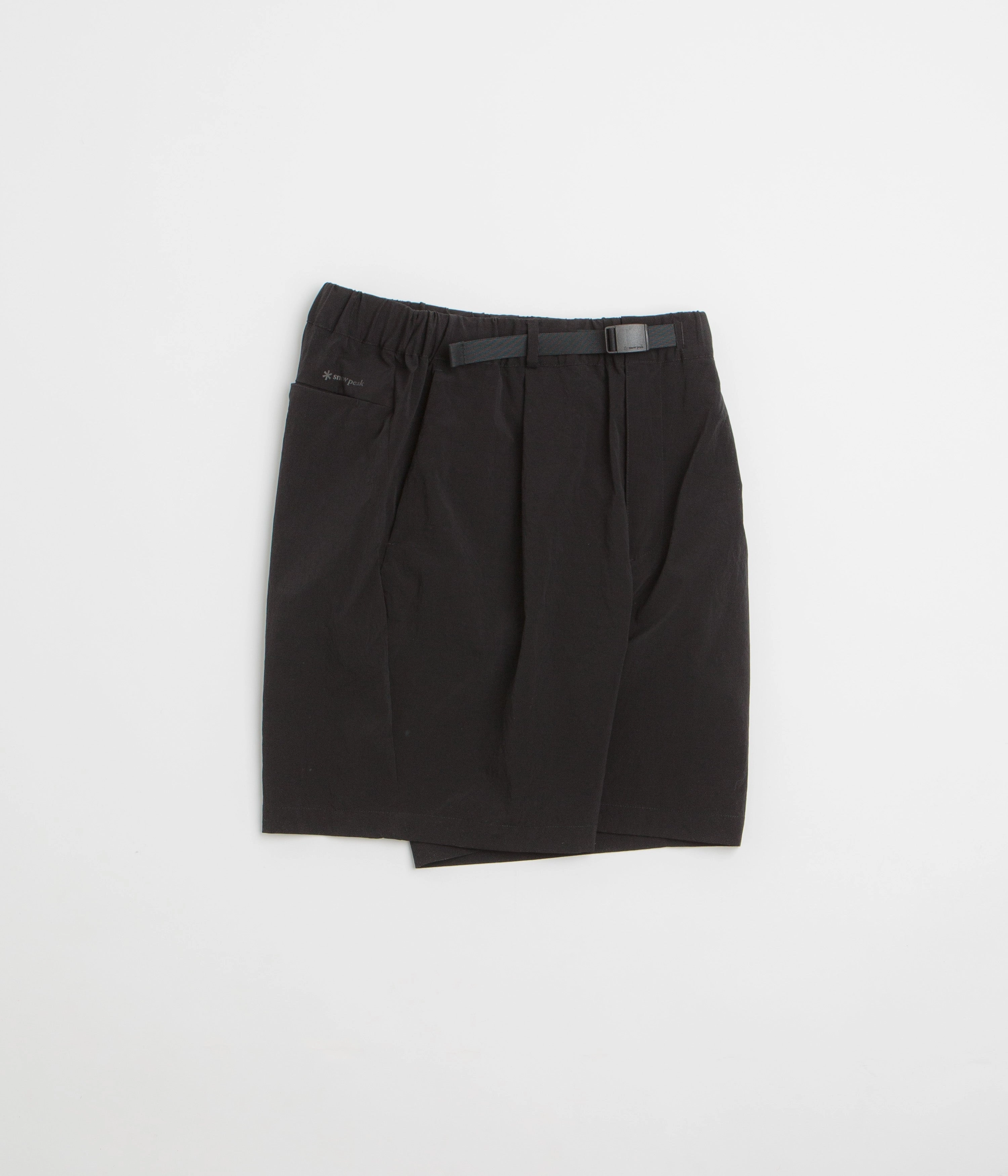 Snow Peak Breathable Quick Dry Shorts - Black Fashionable Look