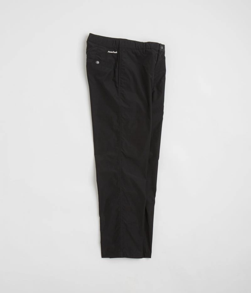 Wide-leg cut Tailored Fit Snow Peak Light Mountain Cloth Pants - Black