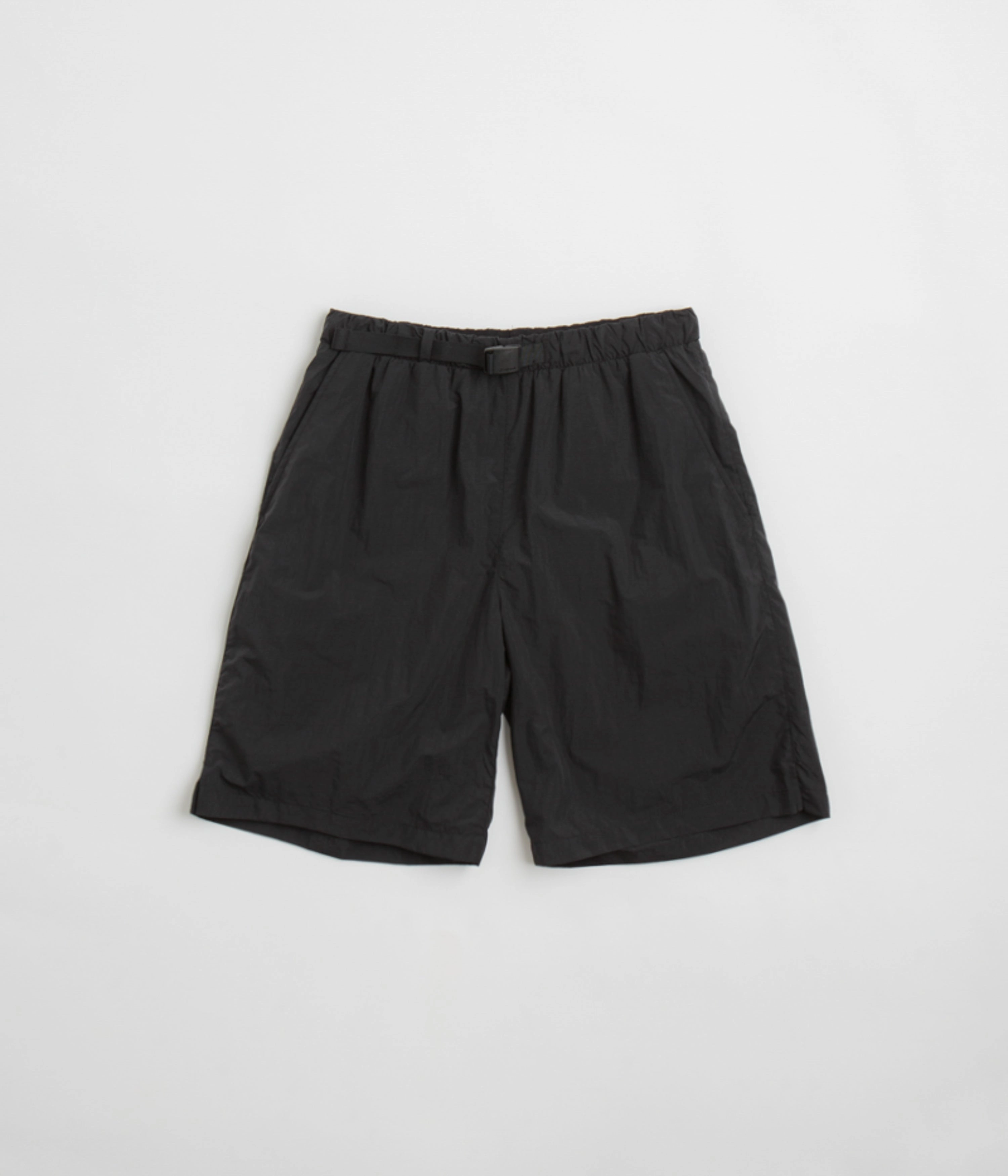 Simple Style Snow Peak Nylon Tussah 2Way Shorts - Black