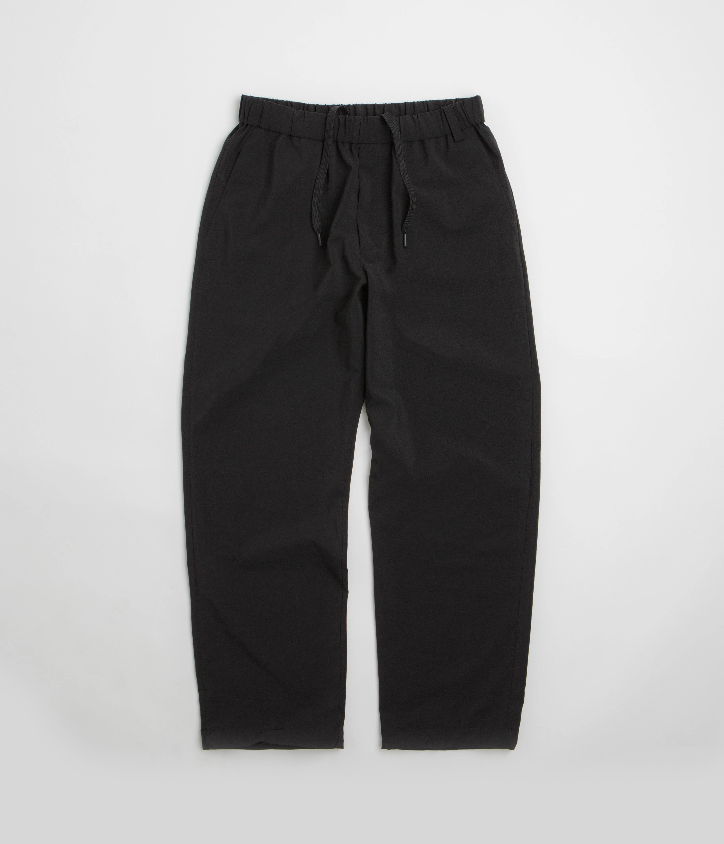 EcoFriendlyMaterial Adjustable Drawcord Snow Peak PE Light Poplin Pants - Black