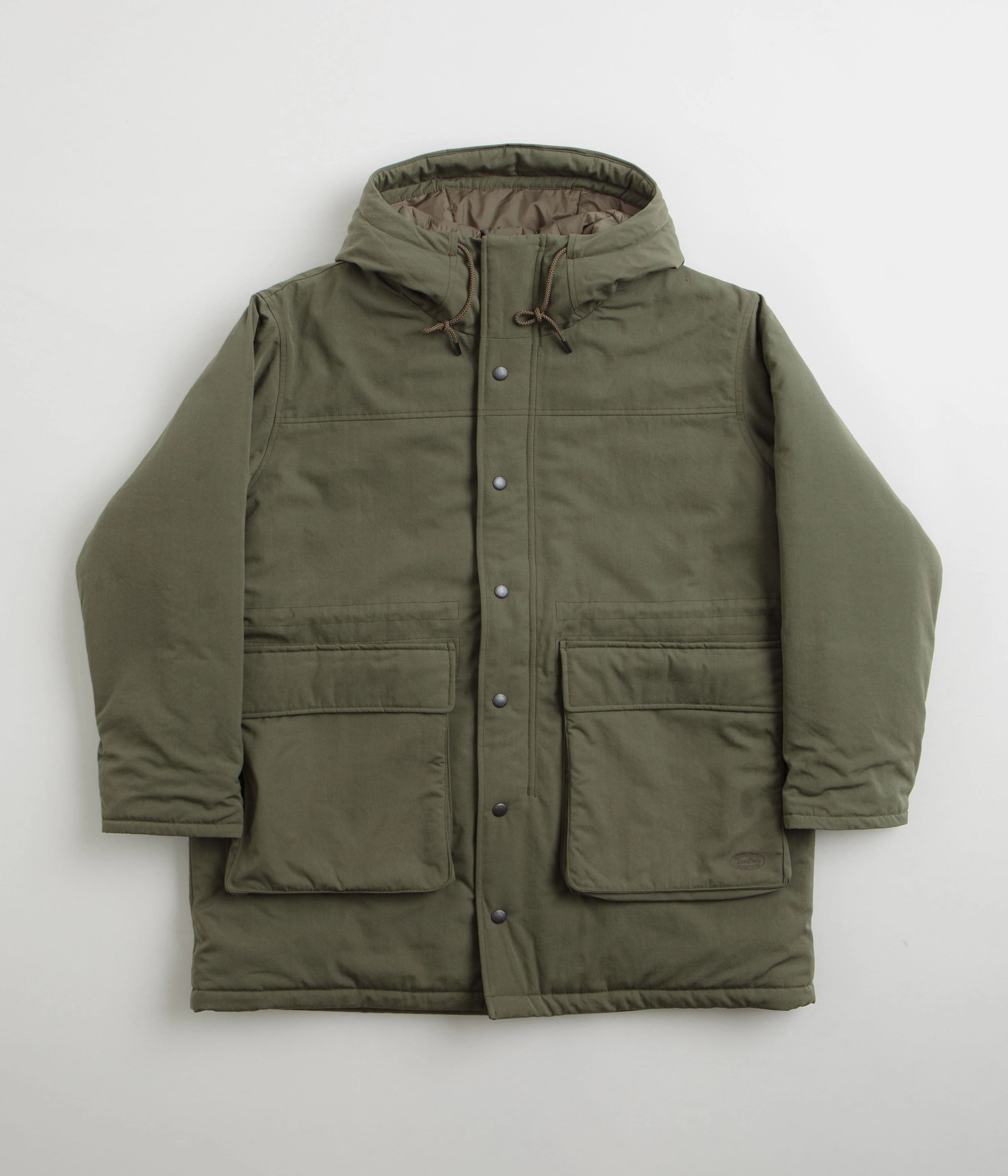 Snow Peak Takibi Weather Padded Coat - Olive Water Resistant Fabric Chic Look