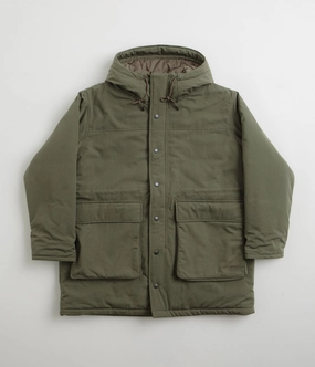 Snow Peak Takibi Weather Padded Coat - Olive Water Resistant Fabric Chic Look