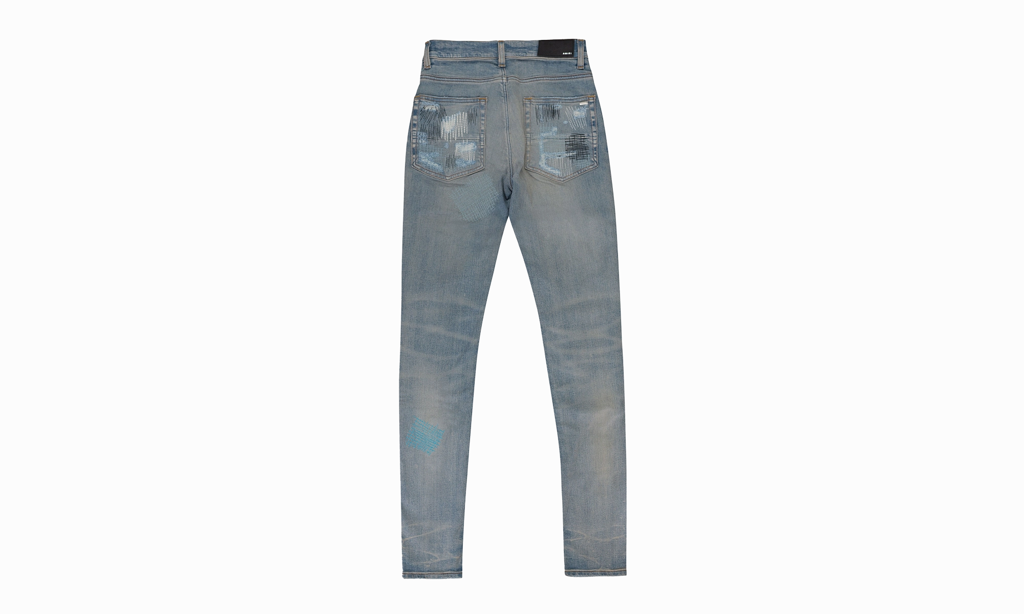 ALL OVER REPAIR CLAY INDIGO JEANS "Clay Indigo" Active Wear Functional Style