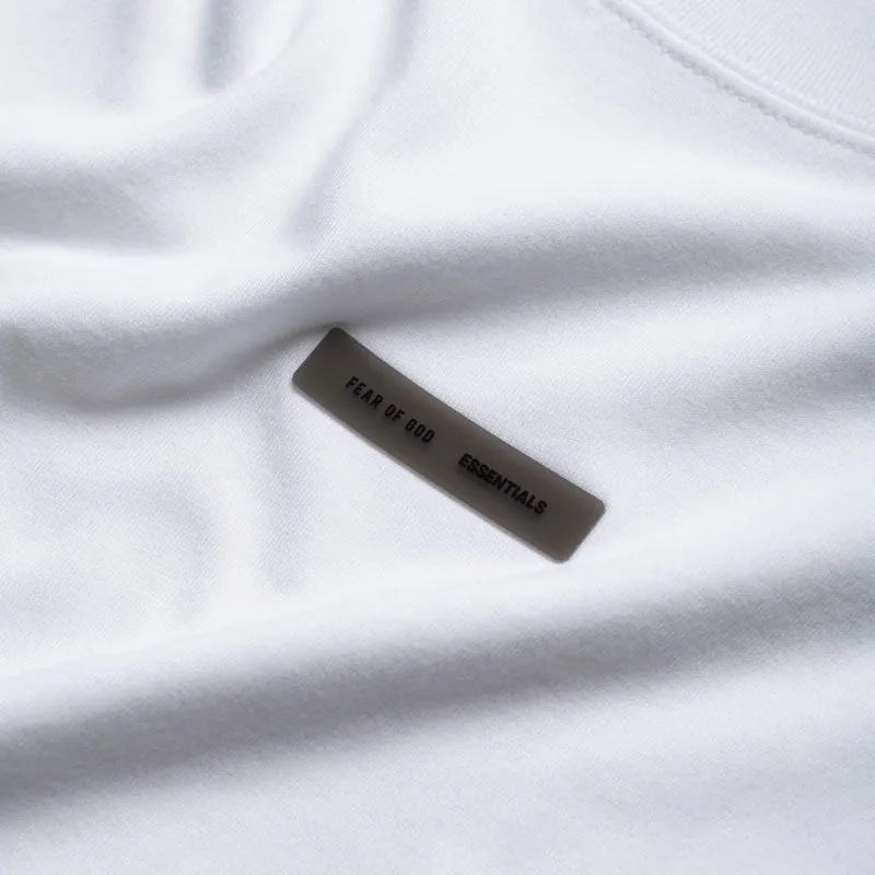 Fear Of God Essentials Vintage Fit Tee - Bright White uniqueness Striped Pattern