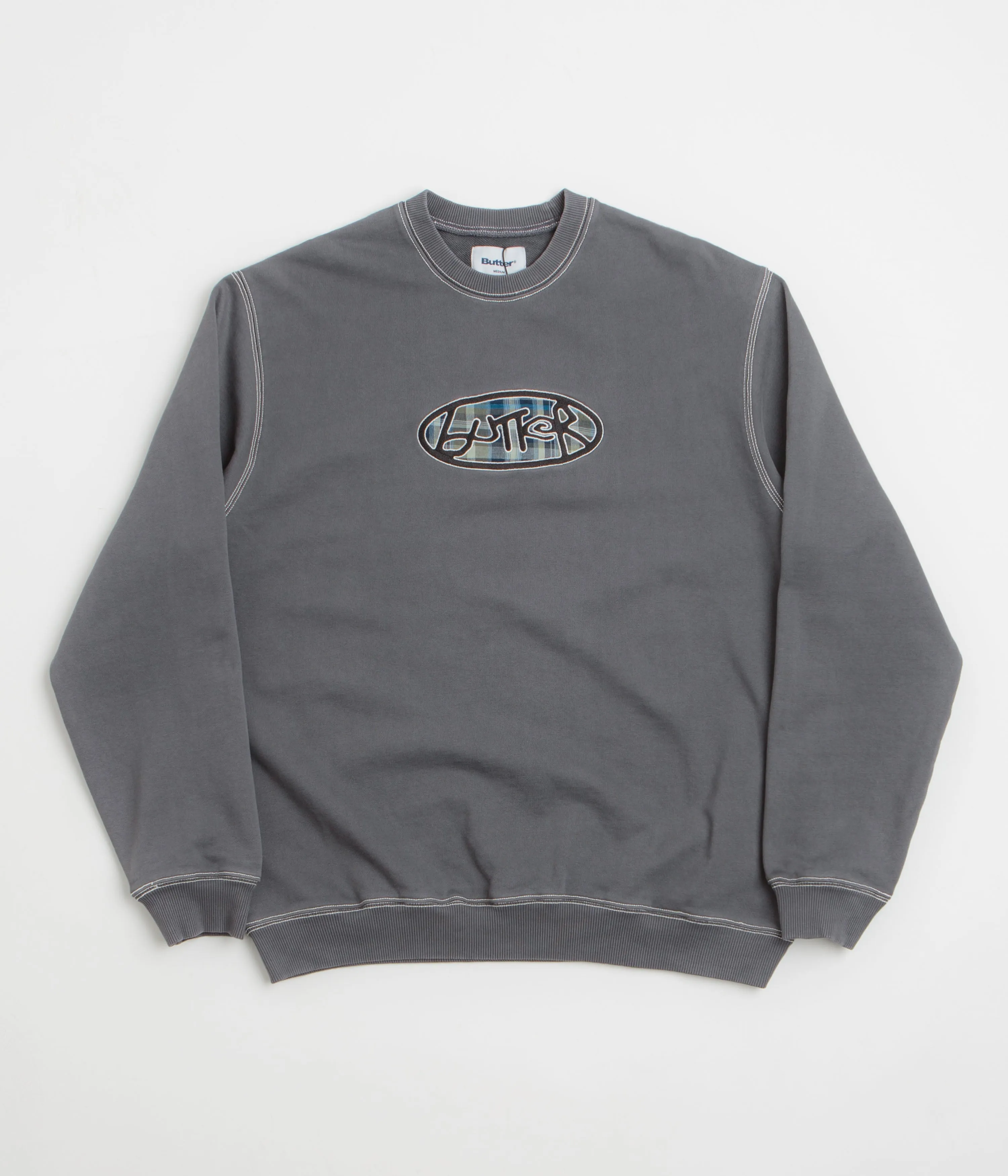 packable Odor-resistant Butter Goods Crust Crewneck Sweatshirt - Washed Charcoal