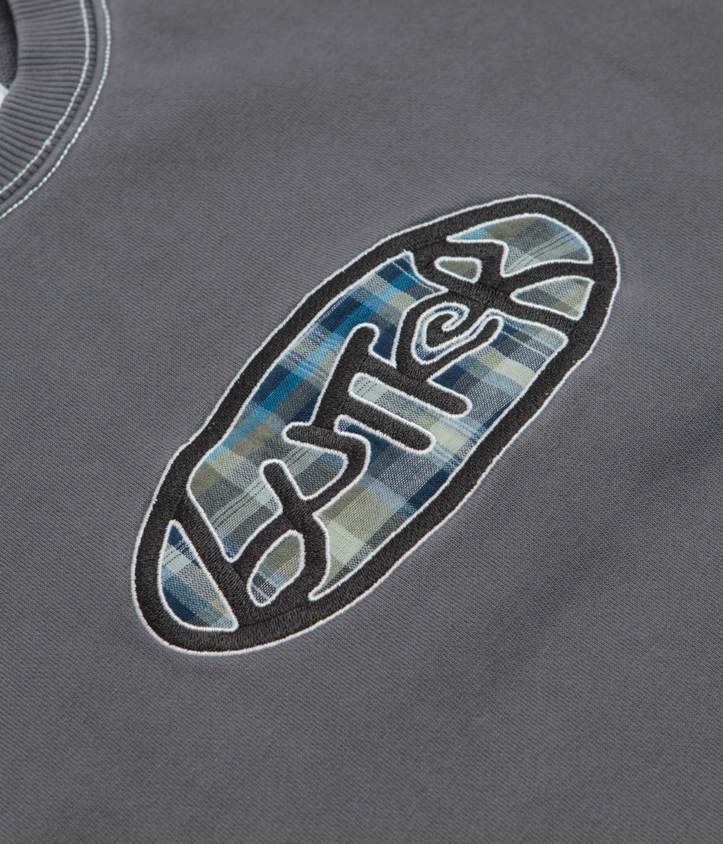 Butter Goods Crust Crewneck Sweatshirt - Washed Charcoal chain accents