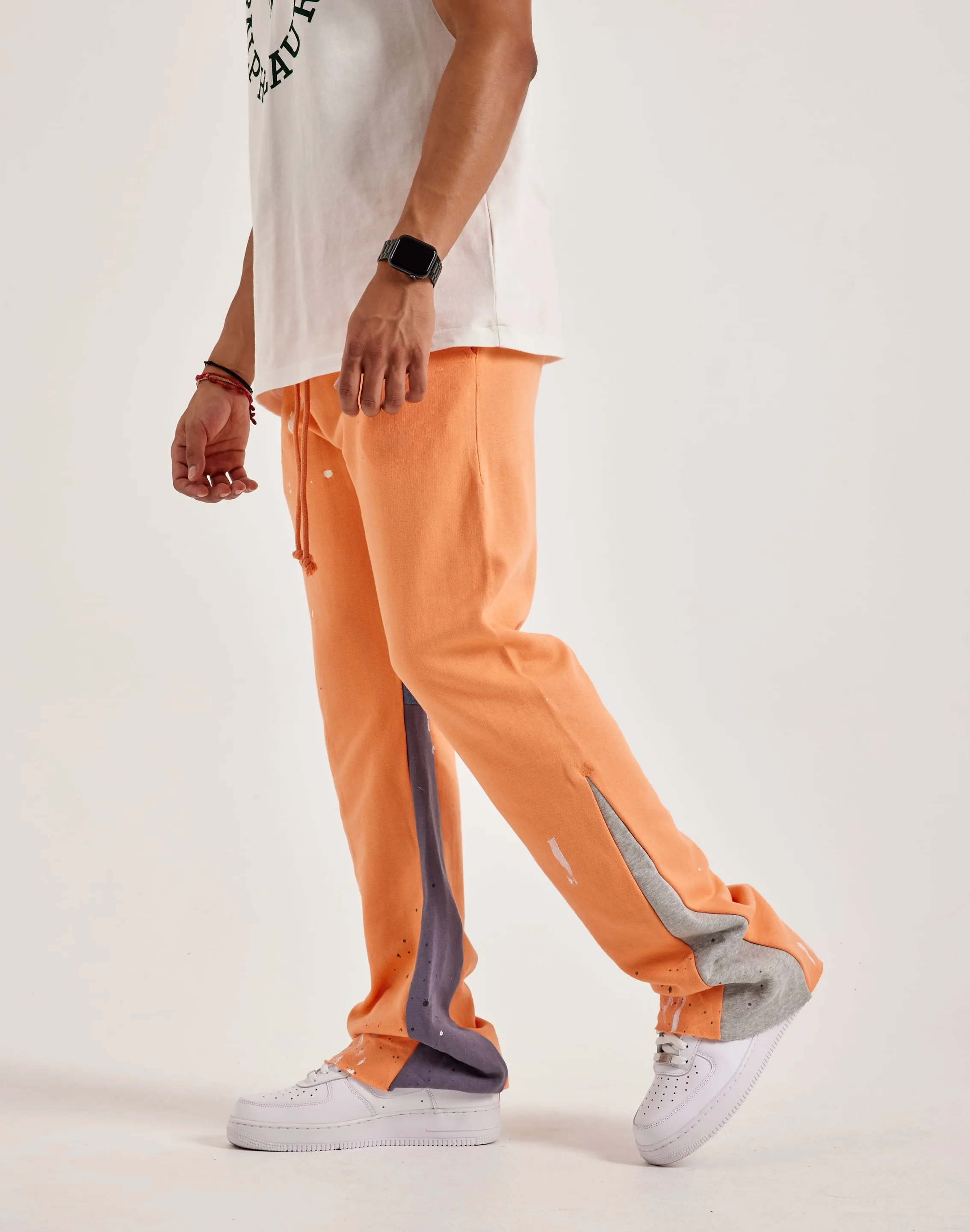 MNML Contrast Bootcut Sweatpants Smooth Edge Binding