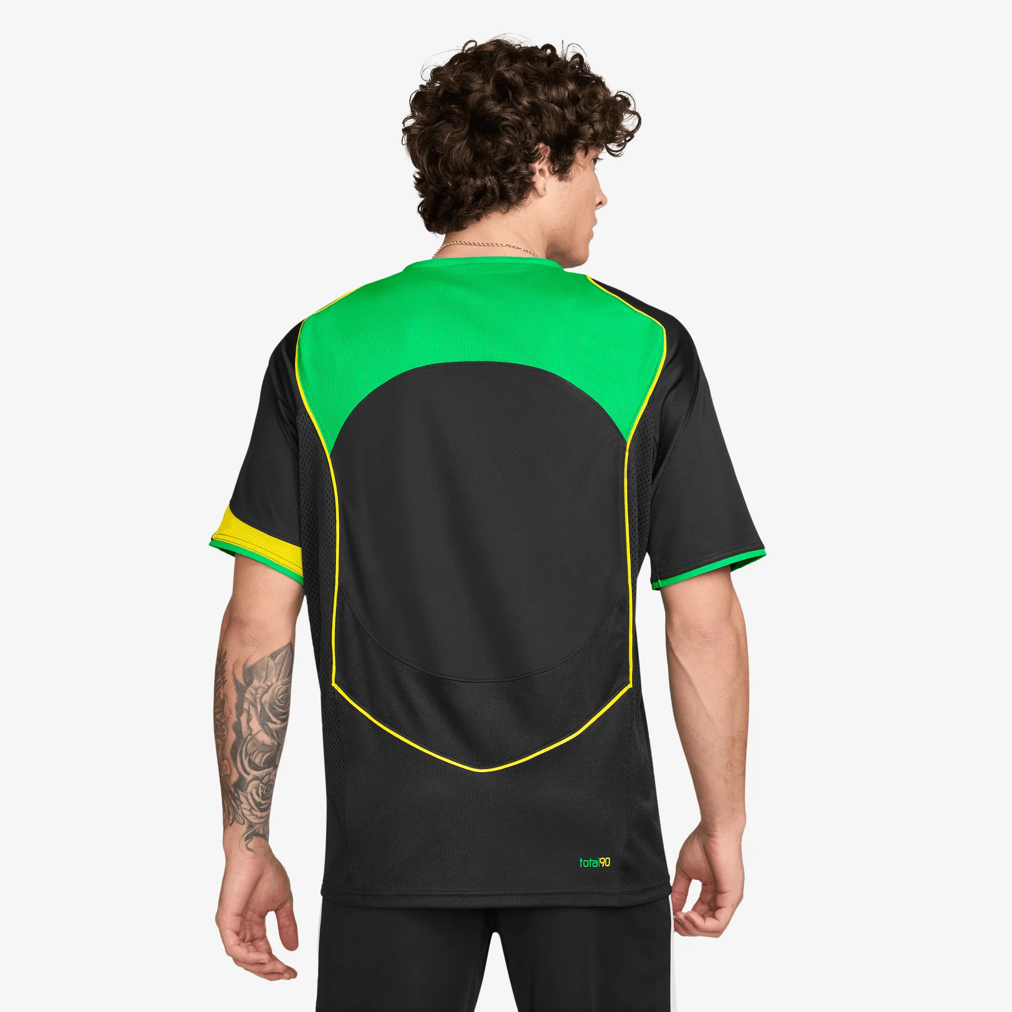 TOTAL 90 DRI-FIT SOCCER JERSEY - BLACK / GREEN SPARK Work Mix Travel Core