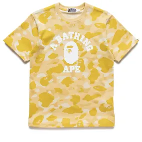 Mansion Curvy Fit A Bathing Ape Color Camo College Tee - Yellow