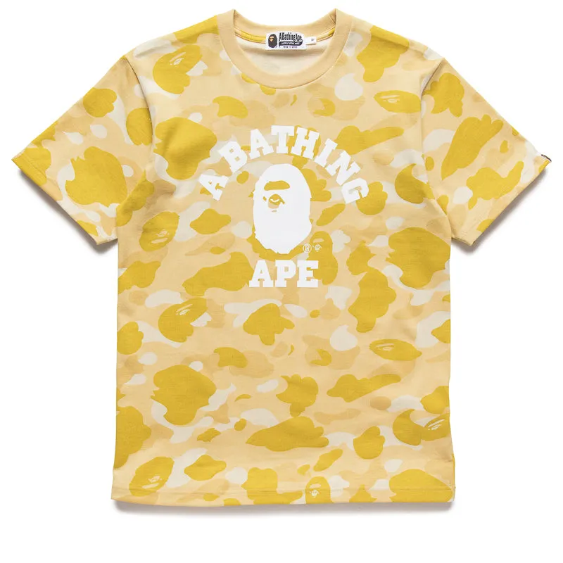 Formal Occasion A Bathing Ape Color Camo College Tee - Yellow