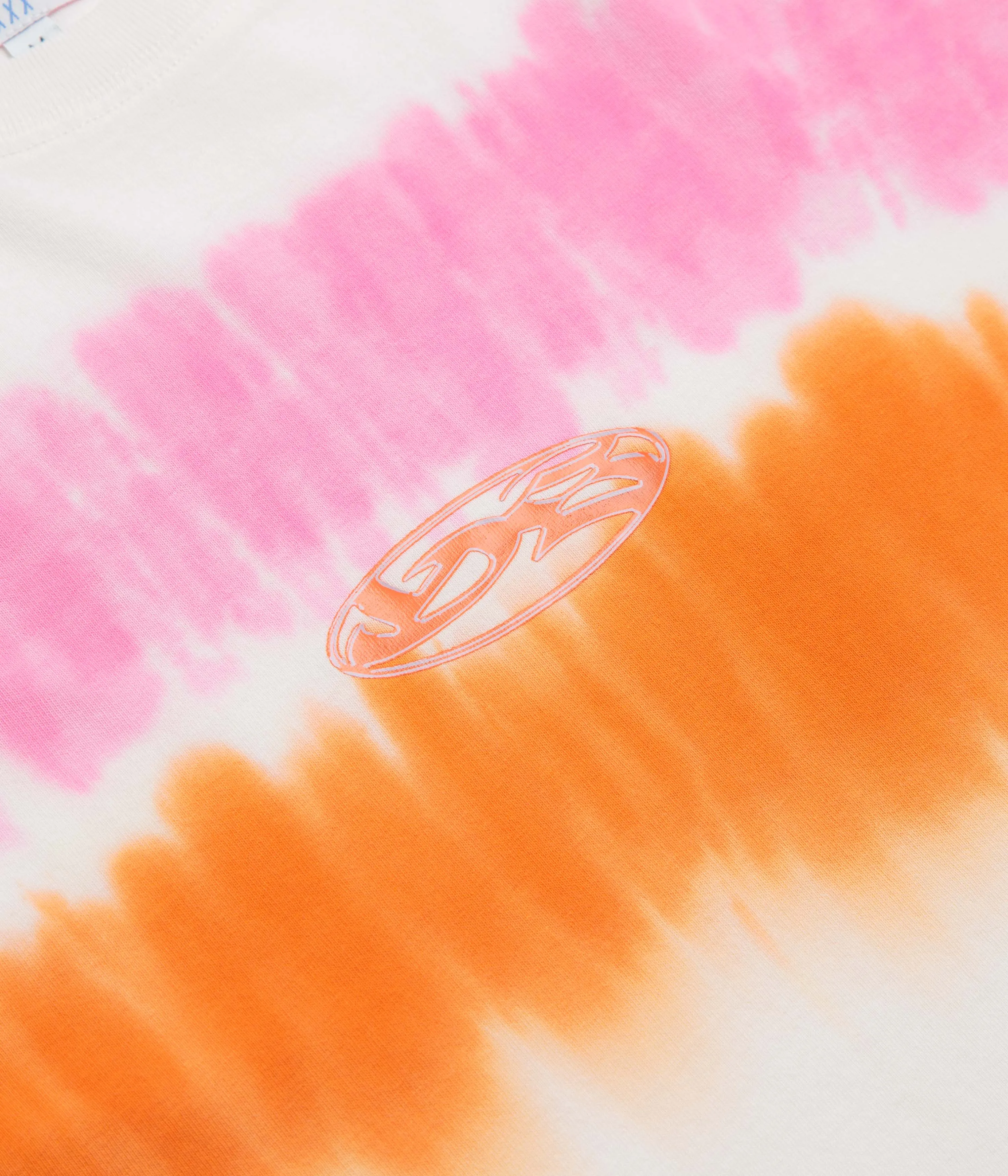 Beach Style Fringe Detail Yardsale Tie Dye T-Shirt - White