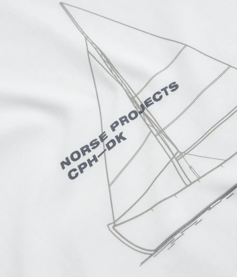Neutral Colors cabin venue Norse Projects Holger Organic Boat Print T-Shirt - White