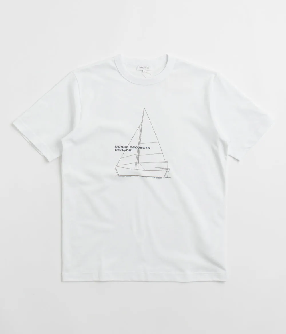 aquarium venue Norse Projects Holger Organic Boat Print T-Shirt - White