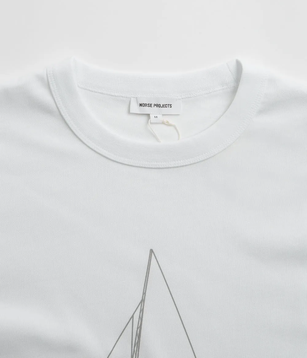 Office Wear Group travel Norse Projects Holger Organic Boat Print T-Shirt - White