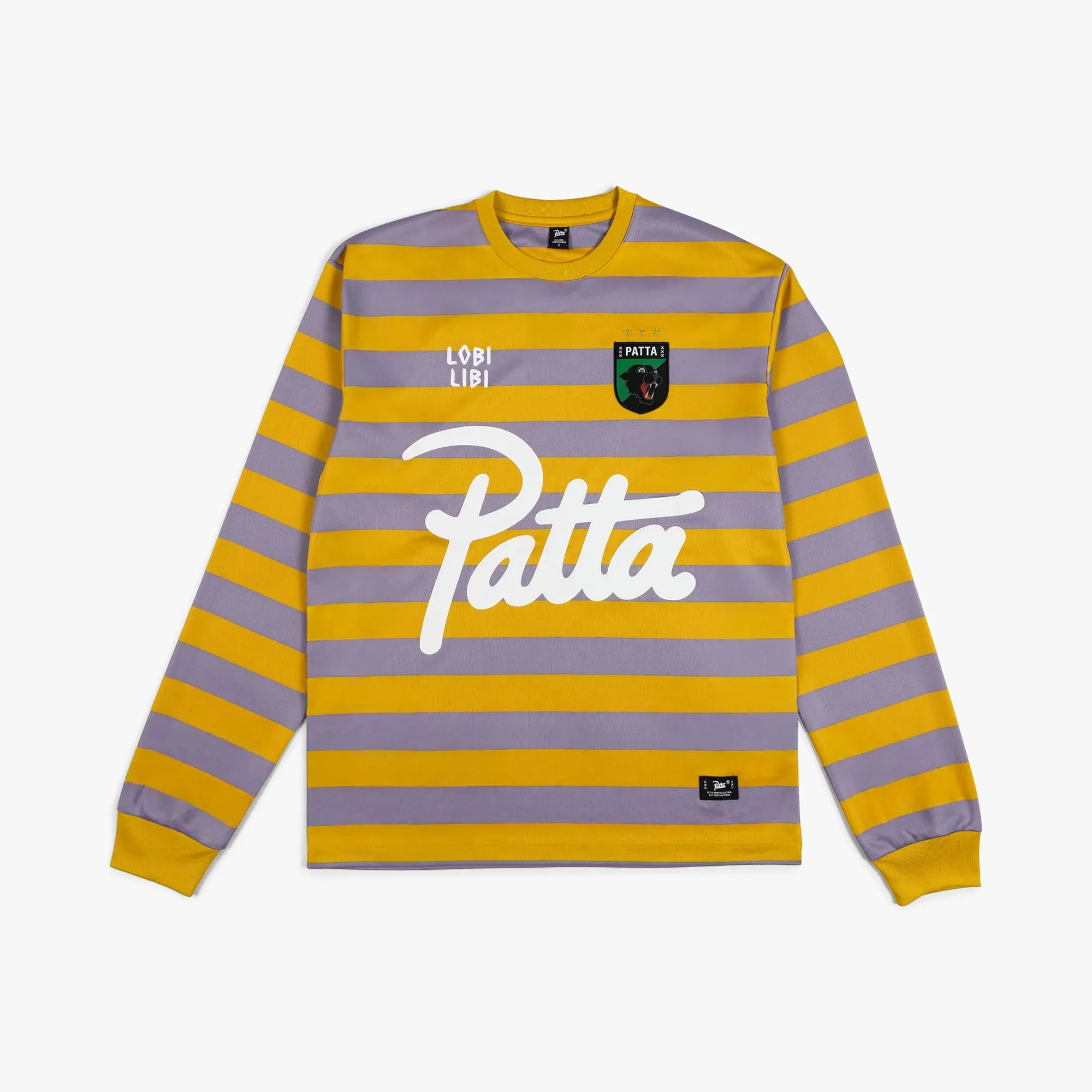 Patta Striped Longsleeve Football Jersey Chalk Violet museum event Modern Design