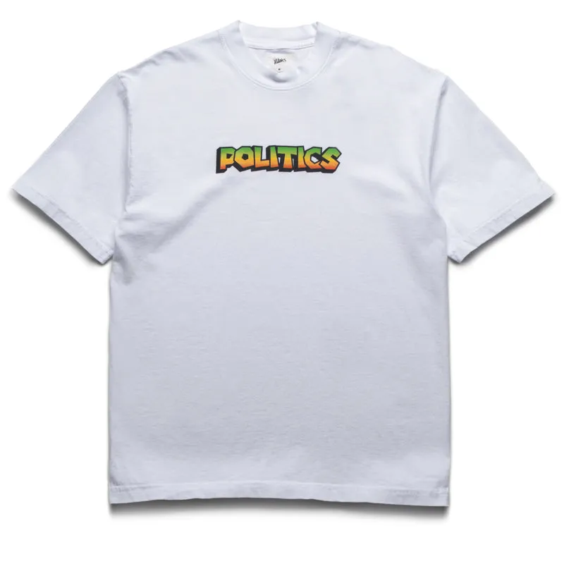 Politics Kart Tee - White Neutral Tone gym clothes