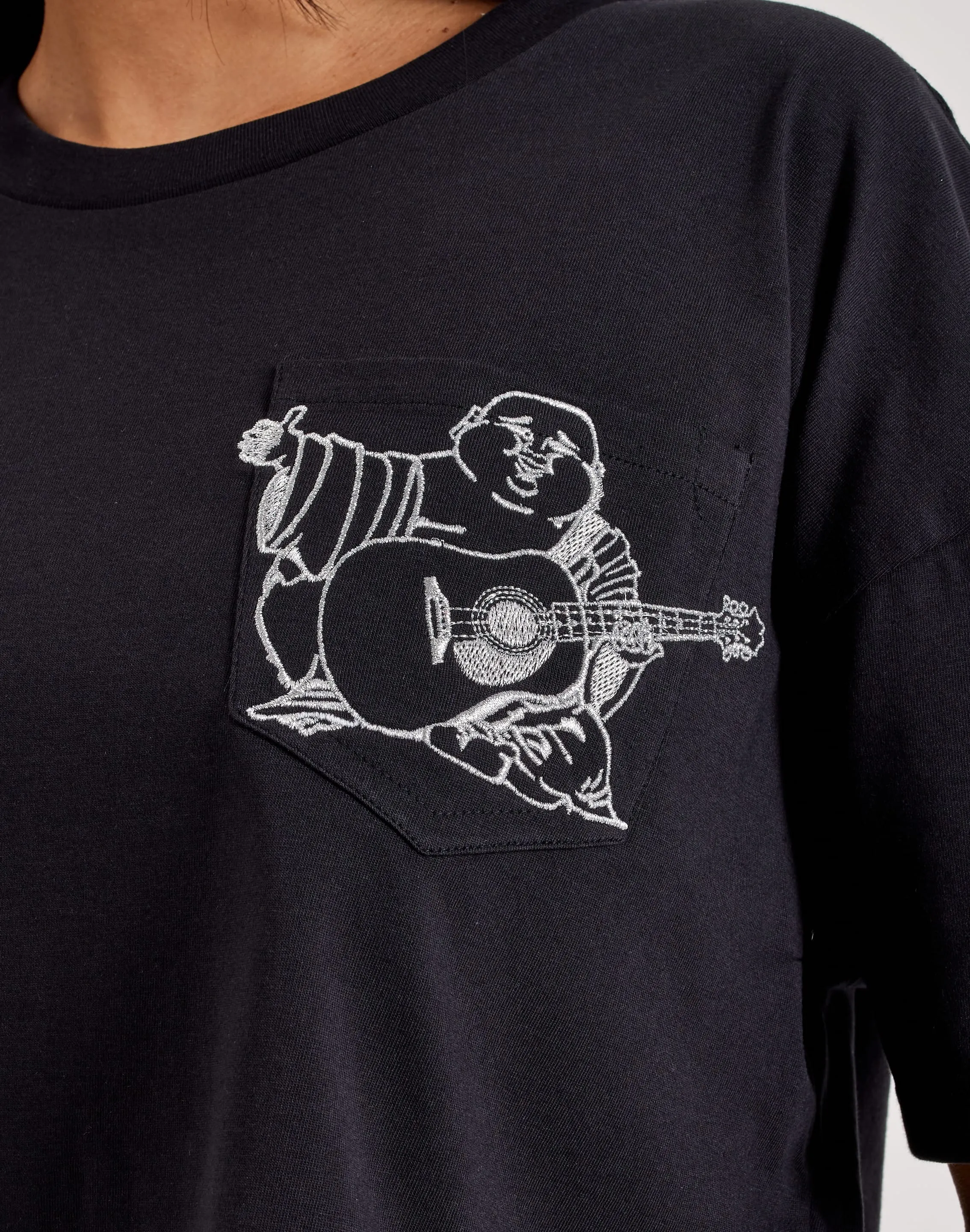 True Religion Embroidered Buddha Tee TaglessNeckline
