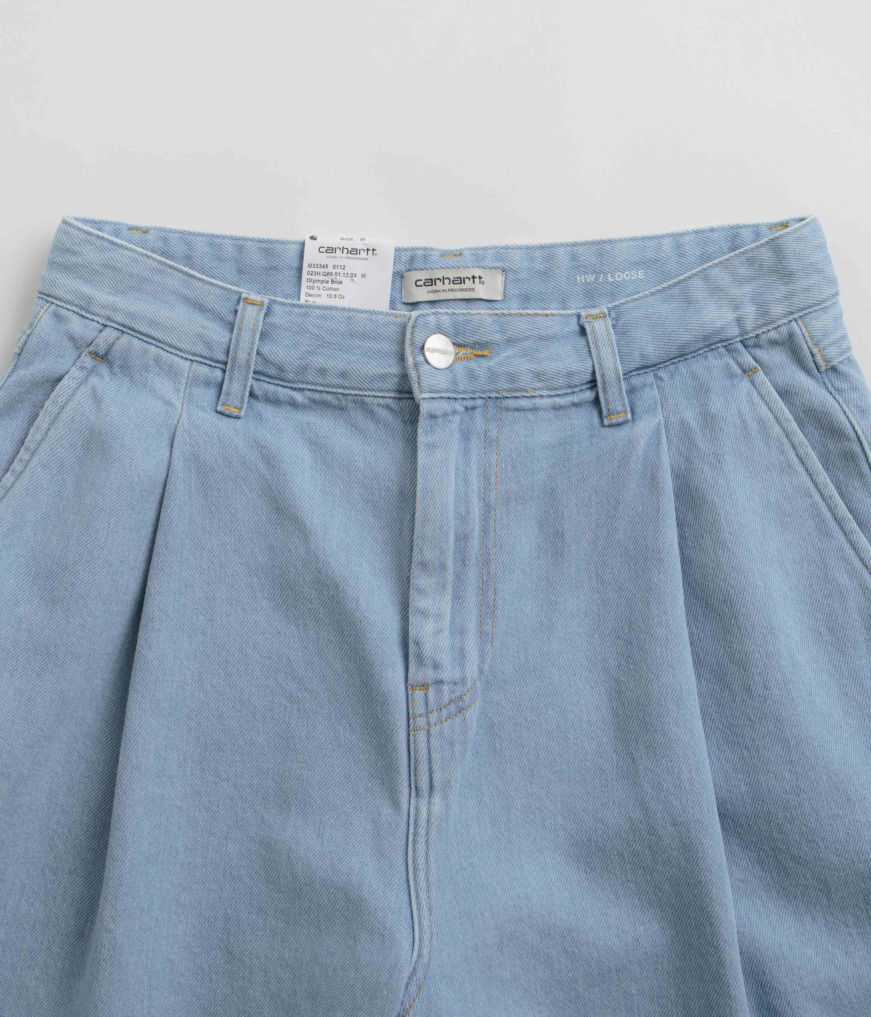 Teflon Coated Finish Chic Comfort Carhartt Womens Alta Shorts - Stone Bleached Blue