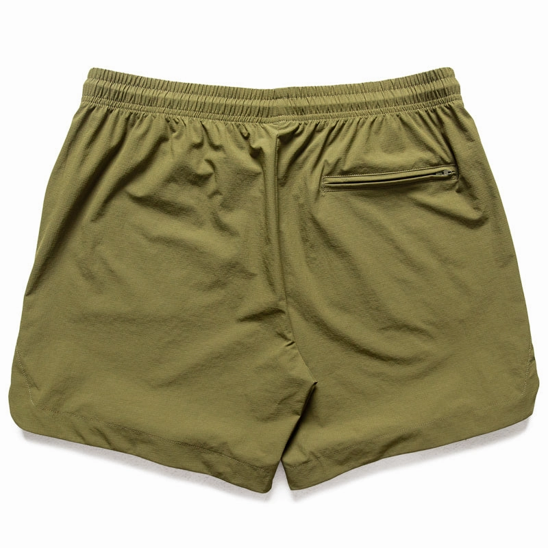 Side Pockets Politics Stride Short - Olive