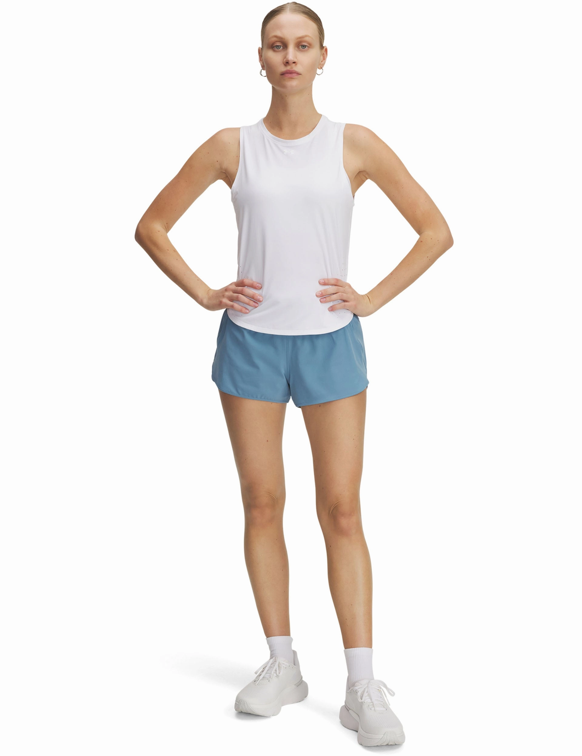 Stretchable Waistband Launch Pro 3" Shorts - Blue Smoke/Reflective