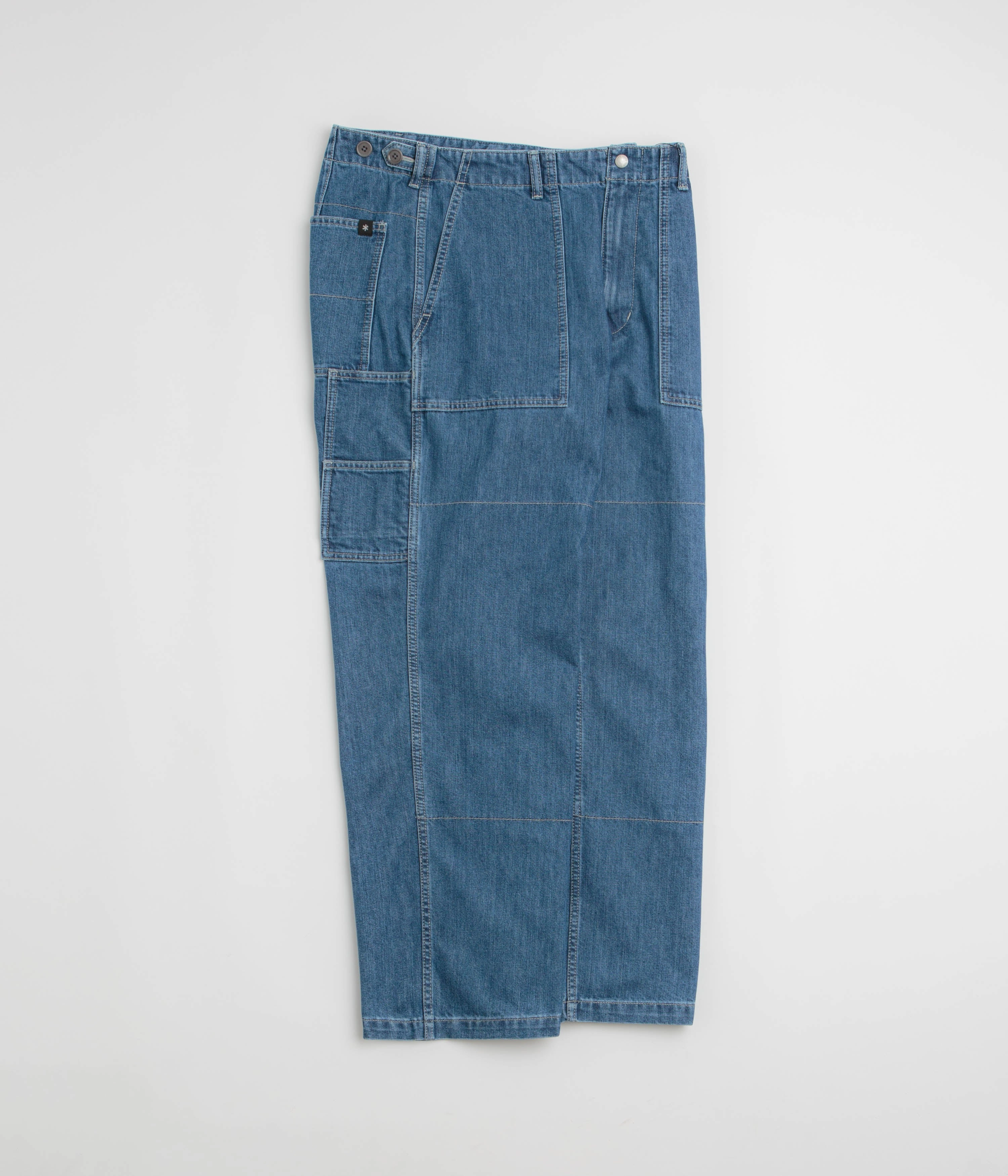 MoistureWickingLining Active Wear Snow Peak Takibi Denim Pants - Light Blue