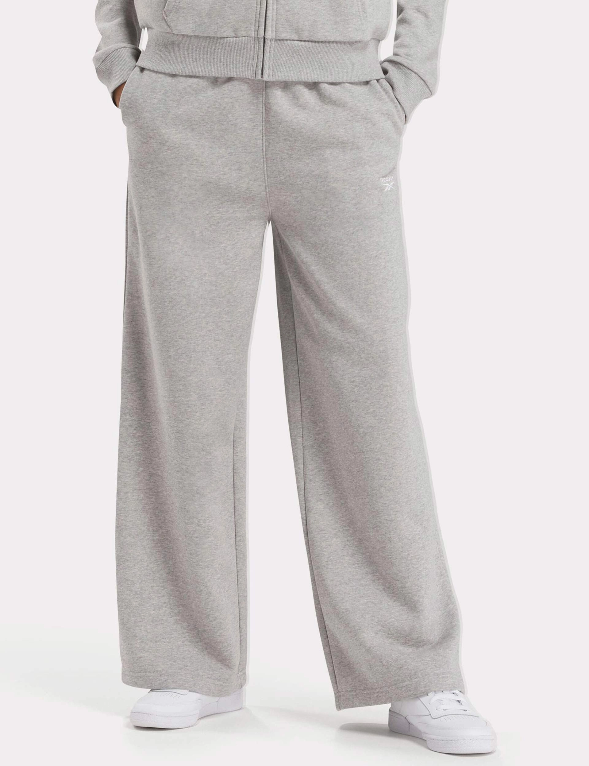 Seamless construction Identity Fleece Wide Leg Pants - Medium Grey Heather