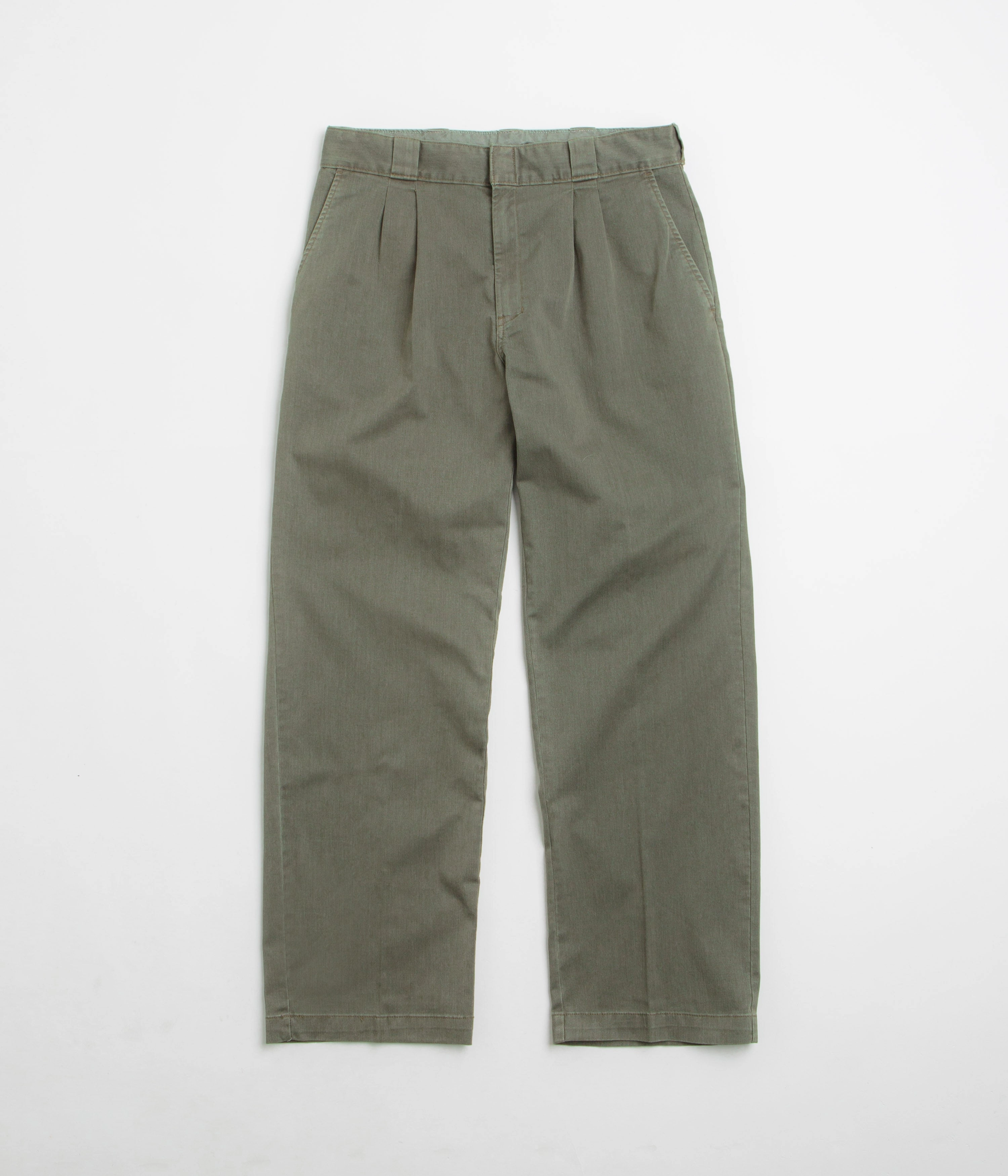 Dickies Unionville Pleated Work Pants - Military Green Reflective details