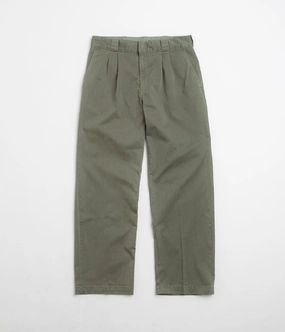 Dickies Unionville Pleated Work Pants - Military Green Reflective details