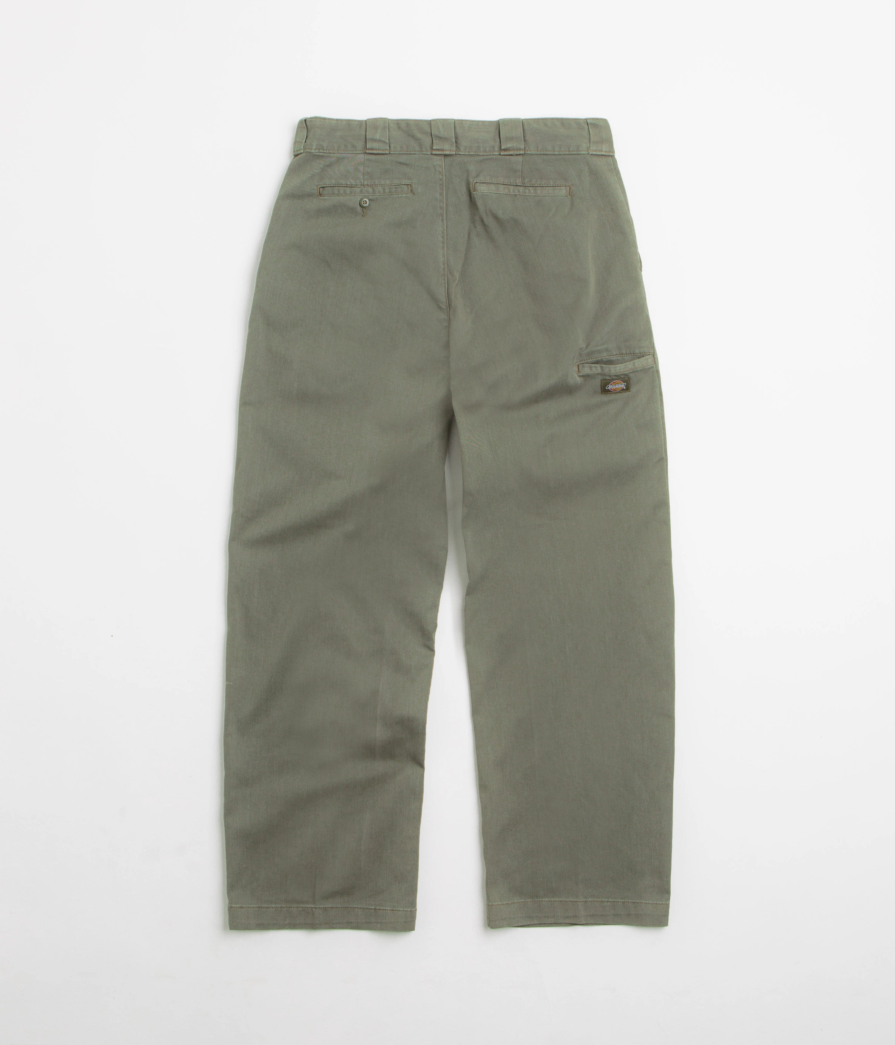 Work Ready TaperedLeg Dickies Unionville Pleated Work Pants - Military Green