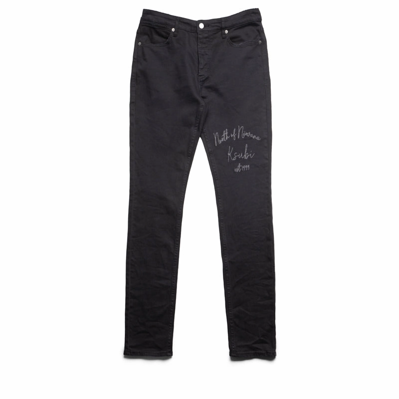 Sustainable Base NoSlipGrip Ksubi Van Winkle Arch Denim Pant - Jasper Black