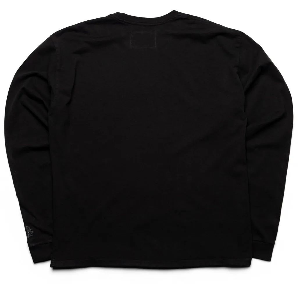 poolside outfit One Of These Days Passing in the Night L/S Tee - Black