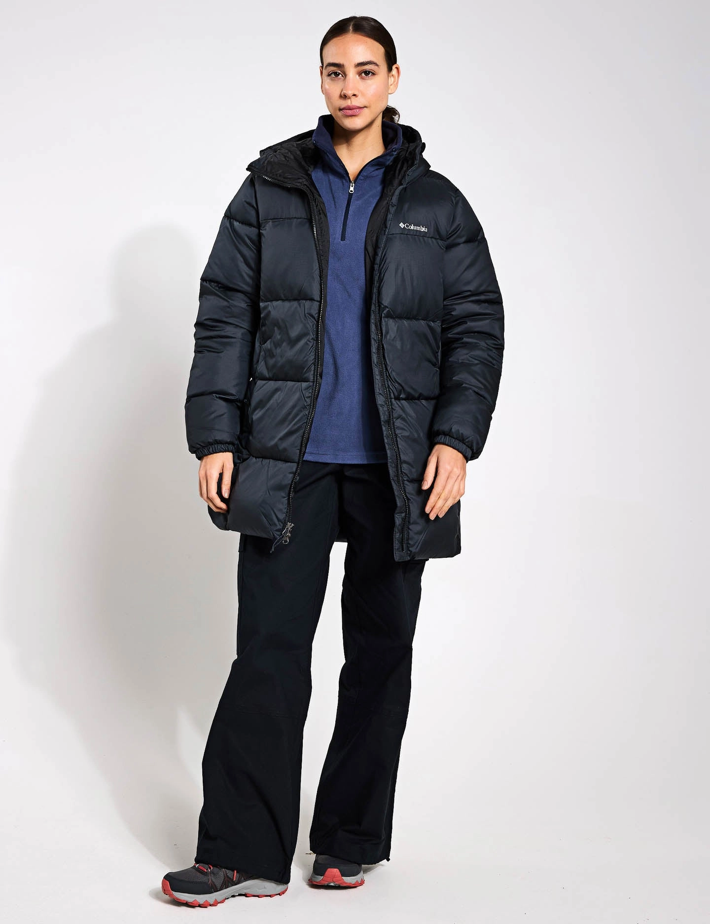 Puffect II Hooded Mid Puffer Jacket - Black Odor Resistant Glow In Dark Trims
