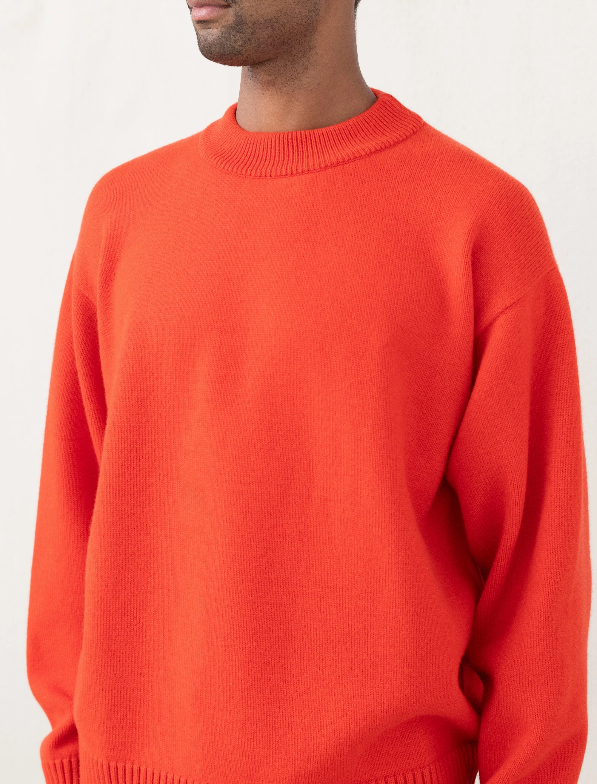 Source Sweater (Orange) MicrofiberTech Wrinkle Resistant Treatment