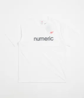 New Balance Numeric Linear Logo T-Shirt - White volleyball event Slub Texture Fabric