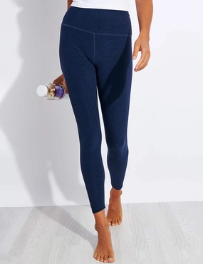 Spacedye Caught In The Midi High Waisted Legging - Nocturnal Navy Beginner Level Holiday Outfit For Adults Winter Sports