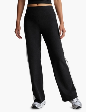 Elastic Free Fit Spacedye Line Up Wide Leg Pant - Darkest Night/Cloud White