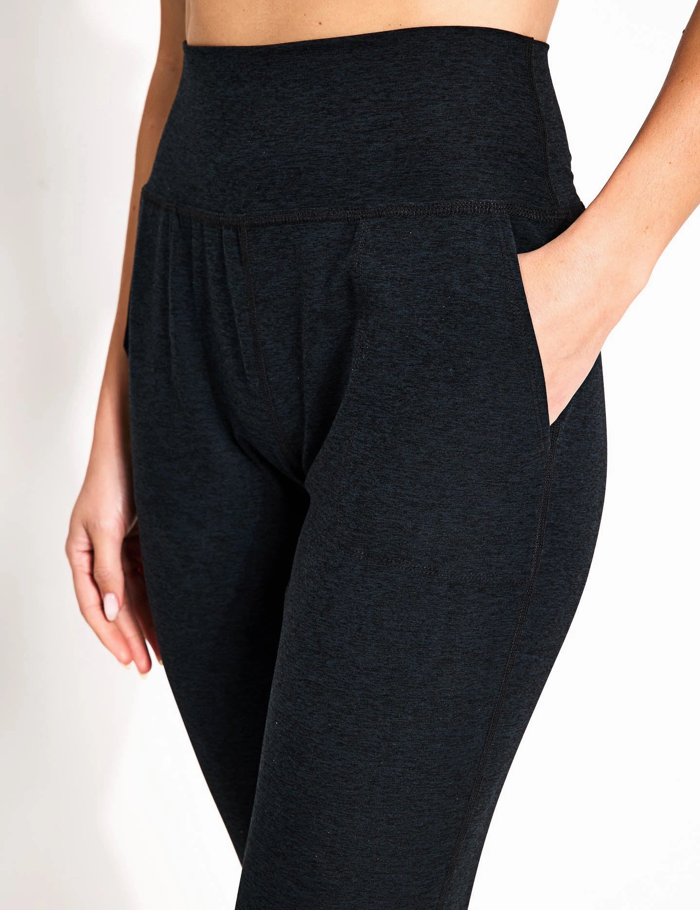 High Elastic Closure Spacedye Midi Jogger - Darkest Night