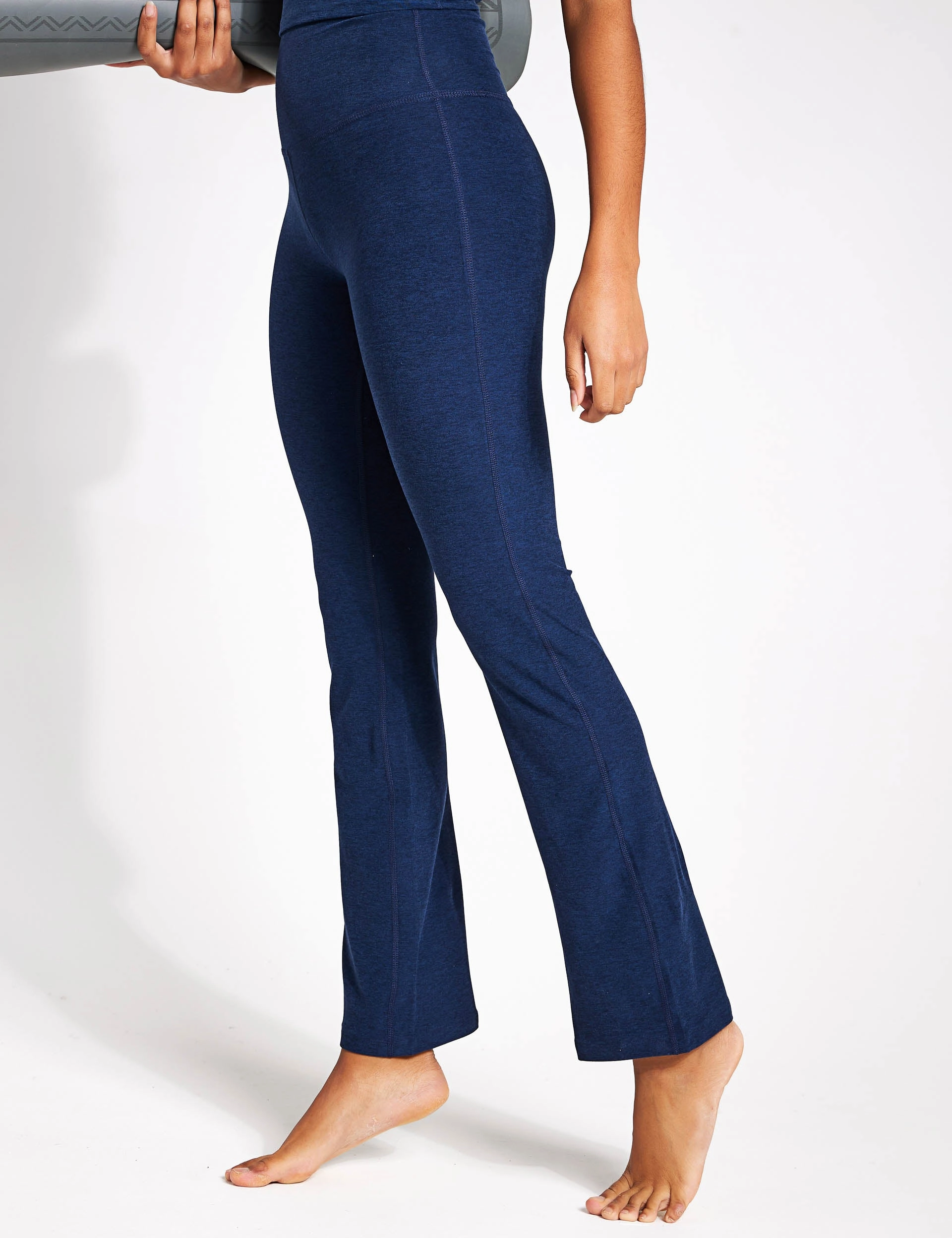 Durable Triple Needle Stitching Tactile Grip Waistband Spacedye Practice High Waisted Pant - Nocturnal Navy