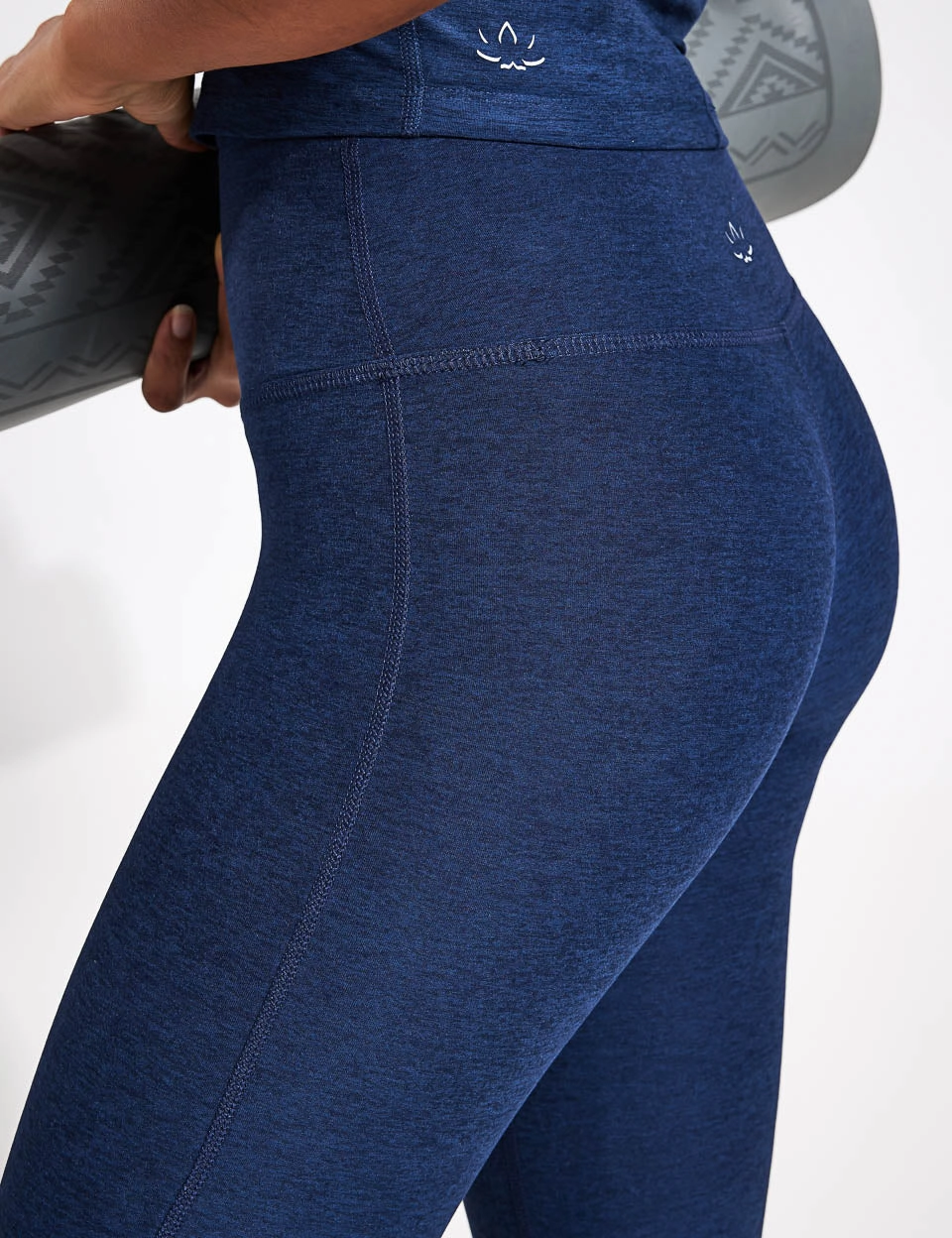 Spacedye Practice High Waisted Pant - Nocturnal Navy Articulated Knees