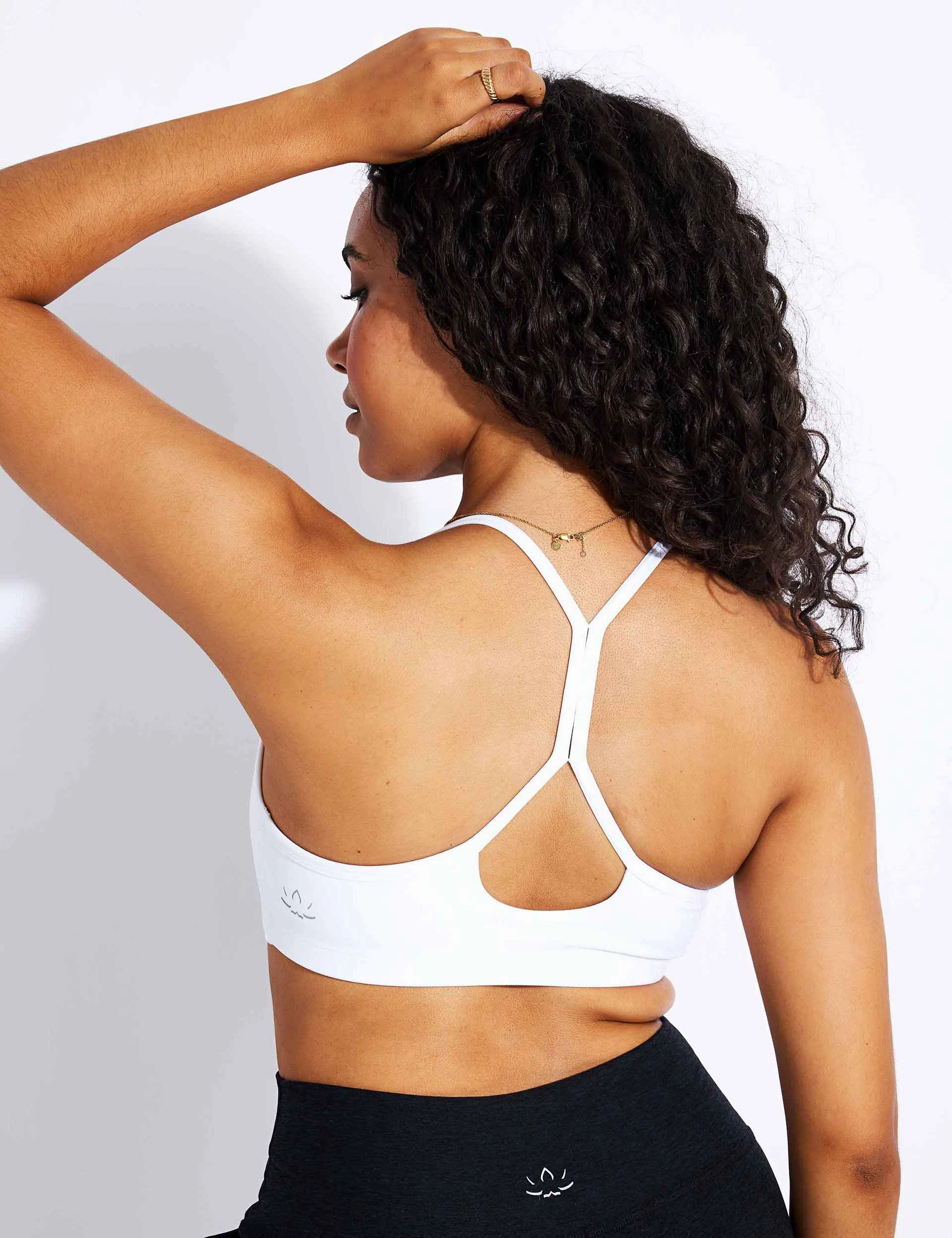 Spacedye Slim Racerback Bra - Cloud White Smooth Design Simple