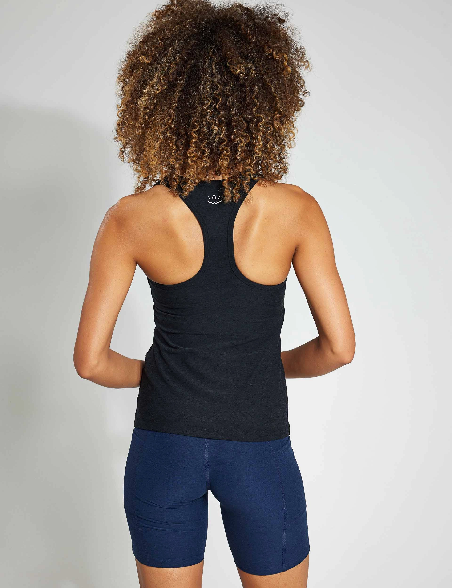 Spacedye Step Up Racerback Tank - Darkest Night Fuel - efficient standard sized