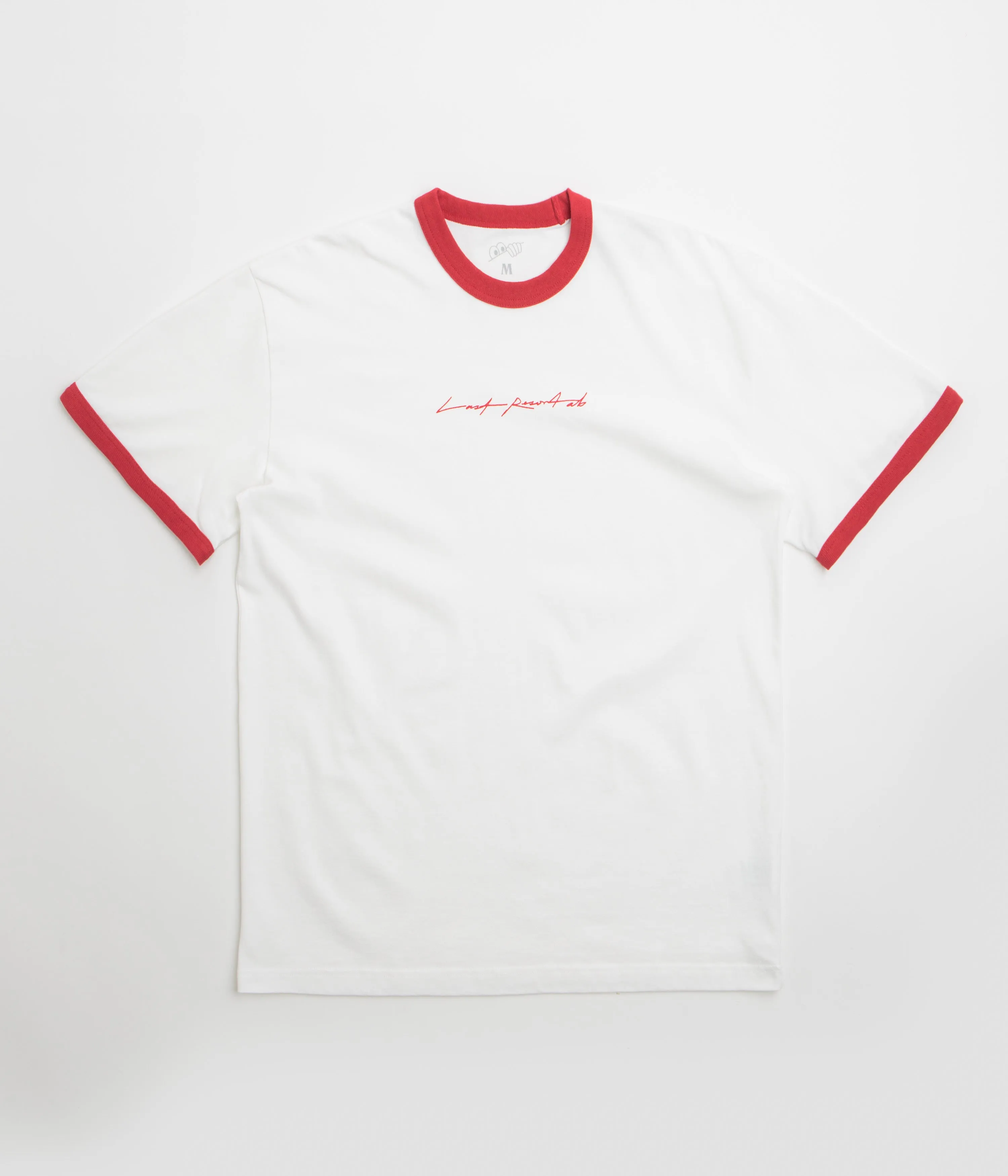 Last Resort AB Signature Ringer T-Shirt - White / Old Red Youth
