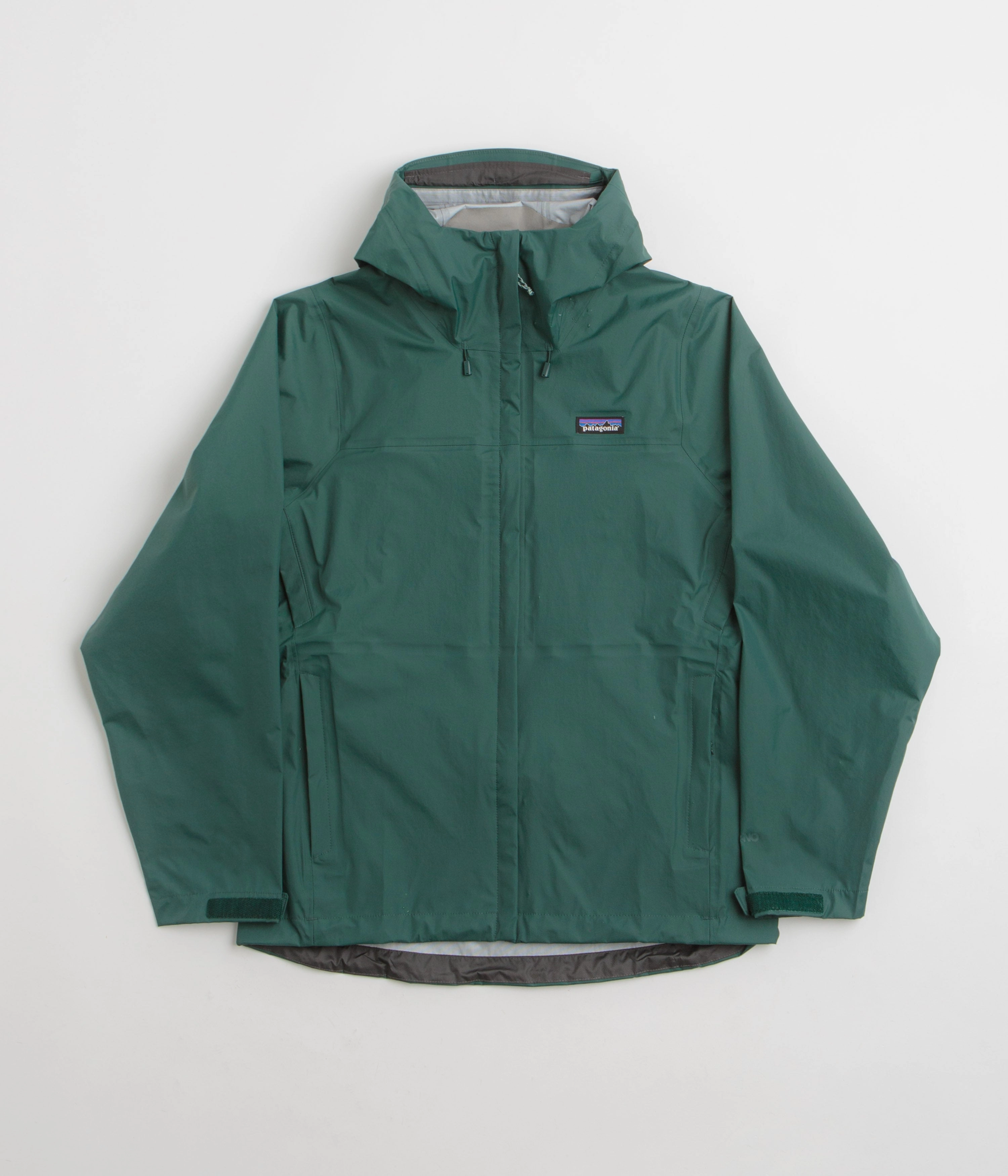 Patagonia Womens Torrentshell 3L Rain Jacket - Cascade Green Influence Slide Strap Waistband